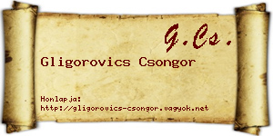 Gligorovics Csongor névjegykártya