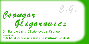 csongor gligorovics business card